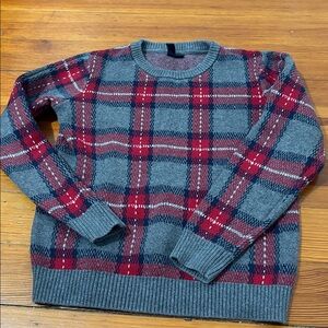 Janie and Jack Gray and Red Knit Sweater. Size 8